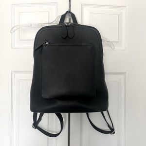 Black Leather Backpack